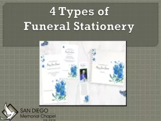 4 Types of Funeral Stationery