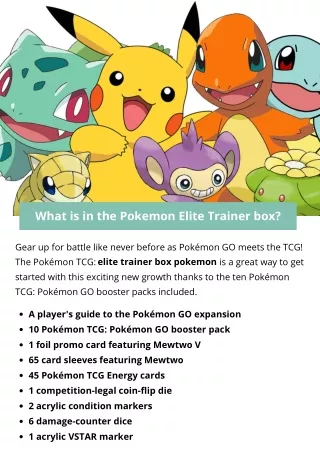 what is in the pokemon elite trainer box