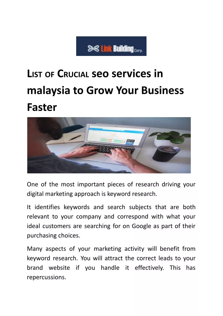 l ist of c rucial seo services in malaysia