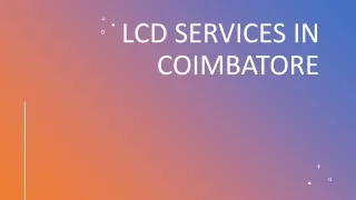 LCD SERVICES IN COIMBATORE