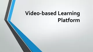 Video-based Learning Platform