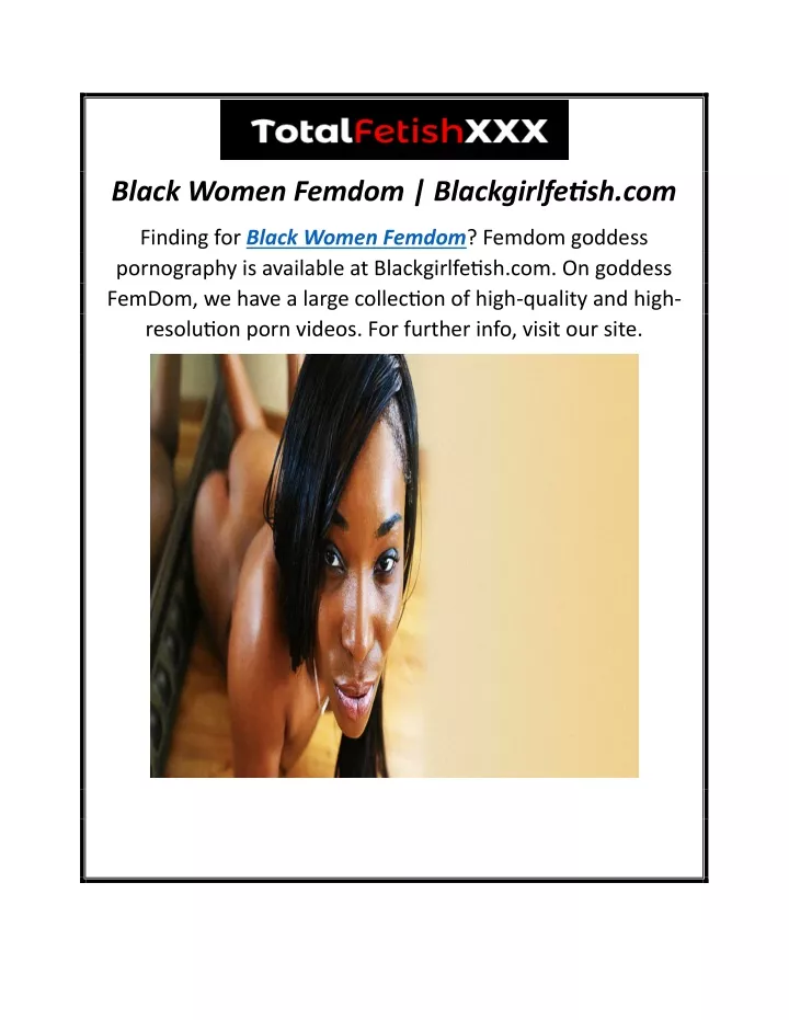black women femdom blackgirlfetish com