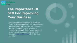 The Importance Of SEO For Improving Your Business