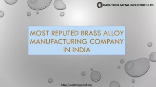 Best Brass Alloys Manufacturing Company in India