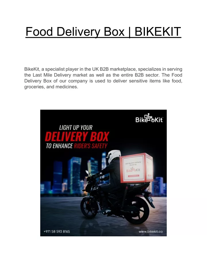 food delivery box bikekit