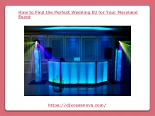 How to Find the Perfect Wedding DJ for Your Maryland Event