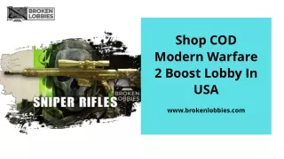Shop COD Modern Warfare 2 Boost Lobby In USA