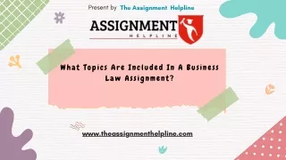 What Topics Are Included In A Business Law Assignment