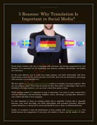 5 Reasons Why Translation Is Important in Social Media