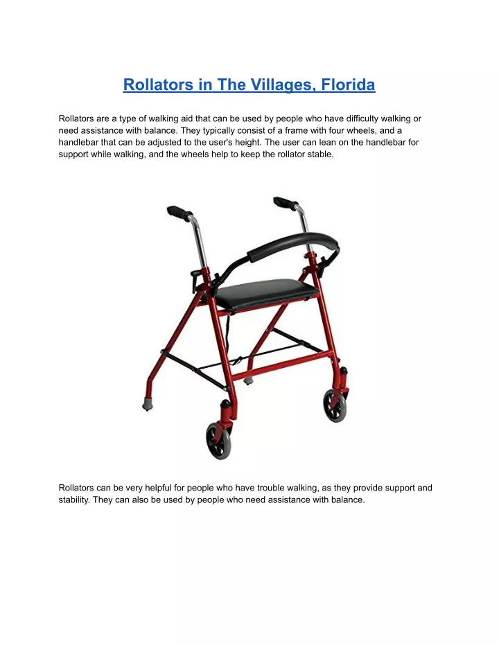 rollators in the villages florida