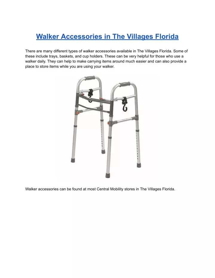 walker accessories in the villages florida