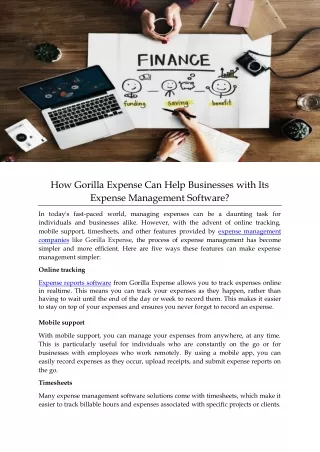 how gorilla expense can help businesses with