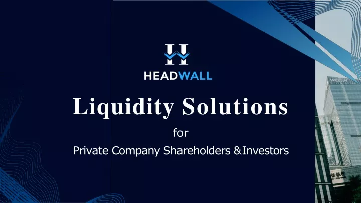 liquidity solutions