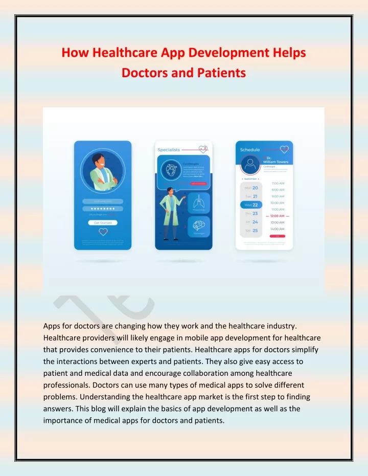 how healthcare app development helps doctors