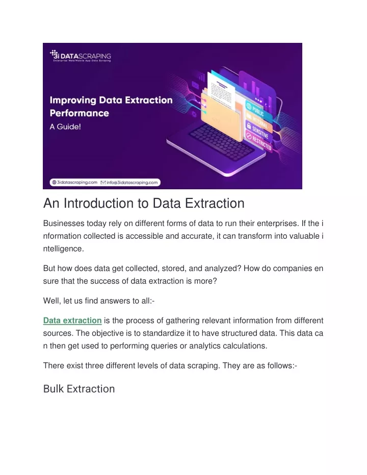 an introduction to data extraction