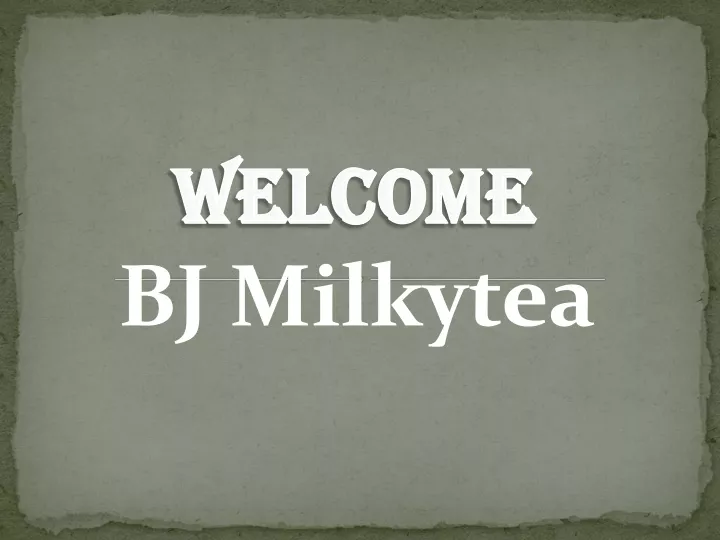 welcome