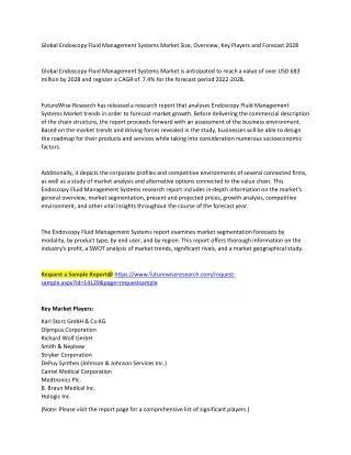 global endoscopy fluid management systems market