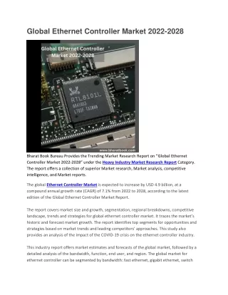 global ethernet controller market 2022 2028