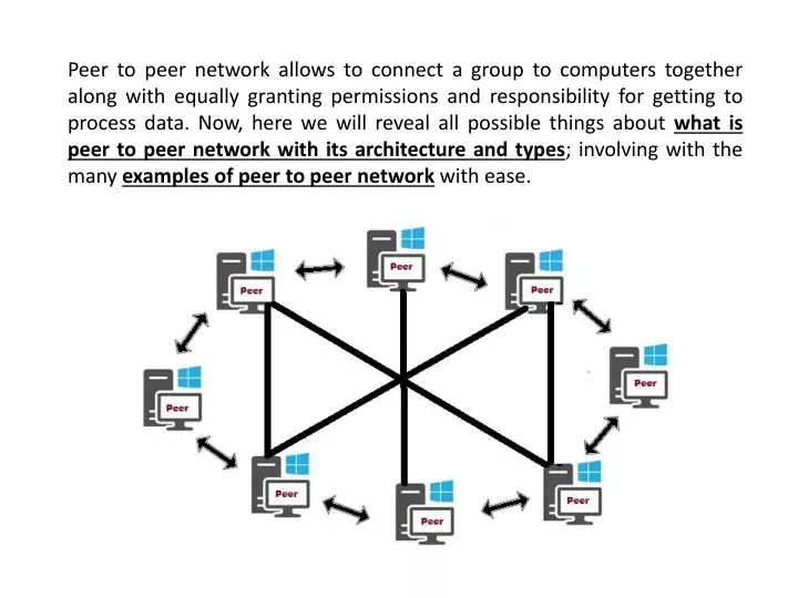 peer to peer network allows to connect a group