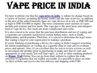Vape price in india