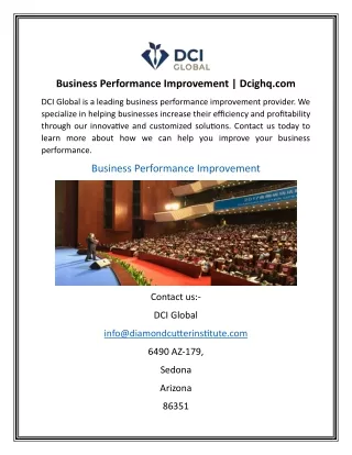 business performance improvement dcighq com