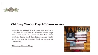 Old Glory Wooden Flags | Cedar-sense.com