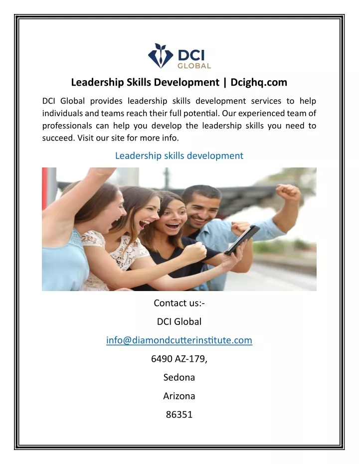 leadership skills development dcighq com