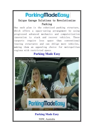 Unique Garage Solutions to Revolutionize Parking