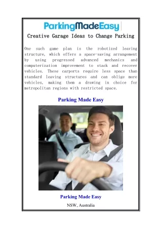 Creative Garage Ideas to Change Parking