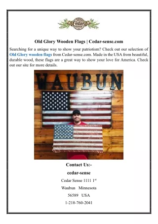 Old Glory Wooden Flags | Cedar-sense.com