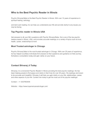 Who is the Best Psychic Reader in Illinois