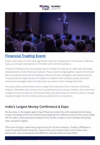 Financial Trading Event