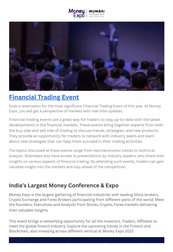 financial trading event
