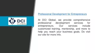 professional development for entrepreneurs