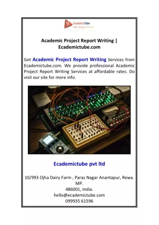 academic project report writing ecademictube com