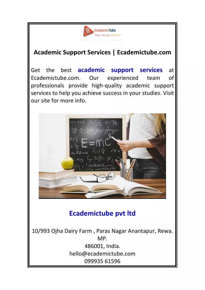 academic support services ecademictube com
