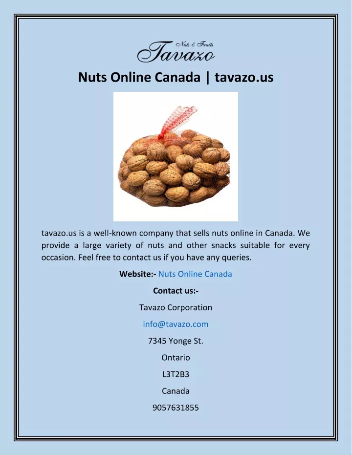 nuts online canada tavazo us