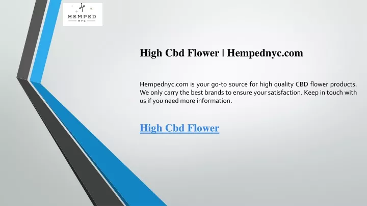 high cbd flower hempednyc com hempednyc