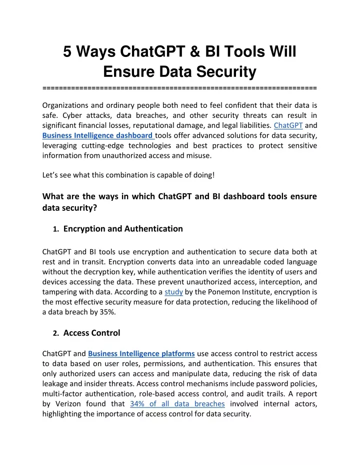 5 ways chatgpt bi tools will ensure data security