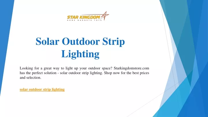 solar outdoor strip lighting