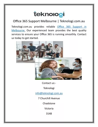 Office 365 Support Melbourne | Teknologi.com.au
