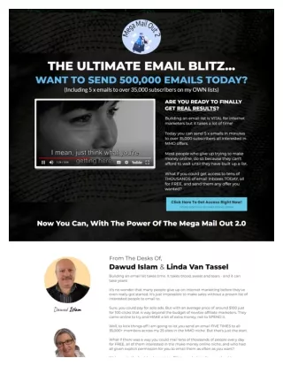 Mega Mail Out 2.0 -  Send 5 x Emails in Minutes to Over 35,000 Subscribers All Interested in MMO Offers