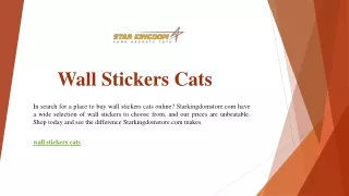 Wall Stickers Cats | Starkingdomstore.com