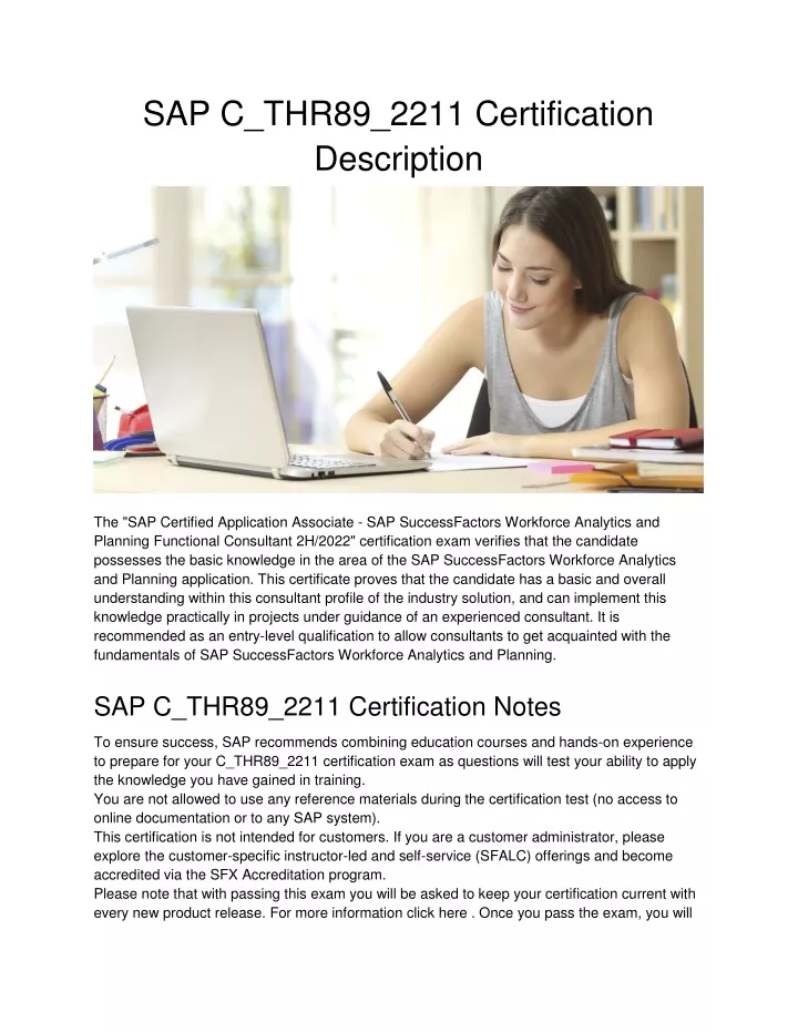 sap c thr89 2211 certification description