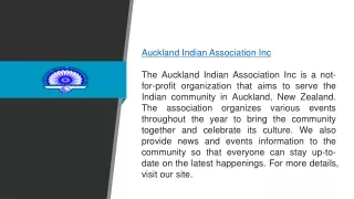 Get Information About Auckland Indian Association Inc
