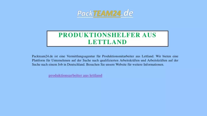 produktionshelfer aus lettland