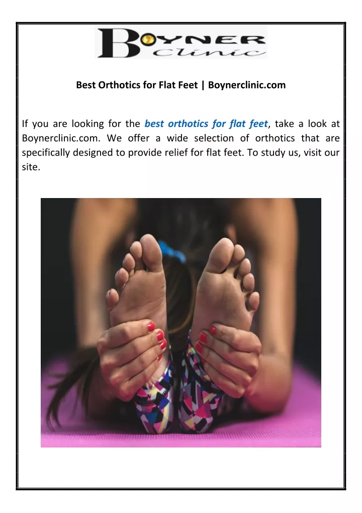 best orthotics for flat feet boynerclinic com