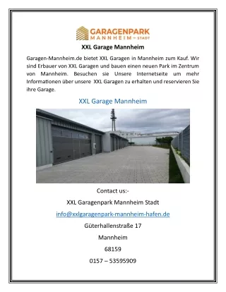 xxl garage mannheim