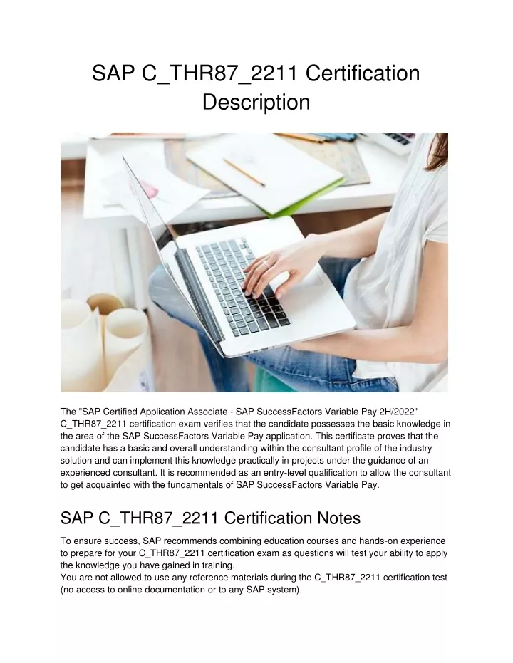 sap c thr87 2211 certification description