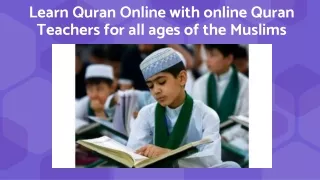 Learn QUran Online
